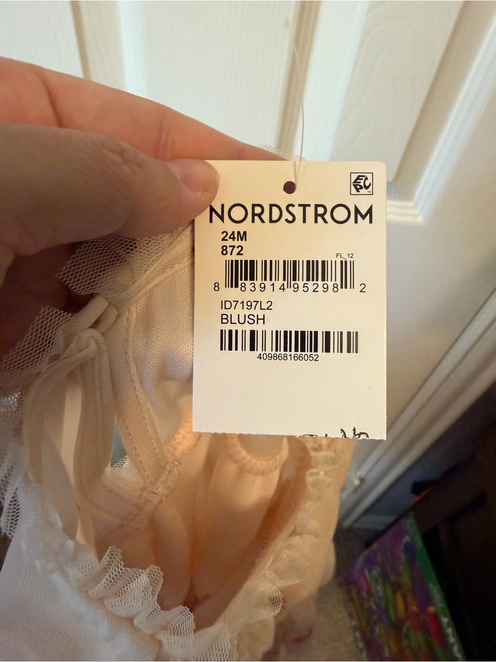 Zunie Cream Tulle Dress with Pink Floral Embroidery- perfect flower girl dress! - Picture 4 of 4